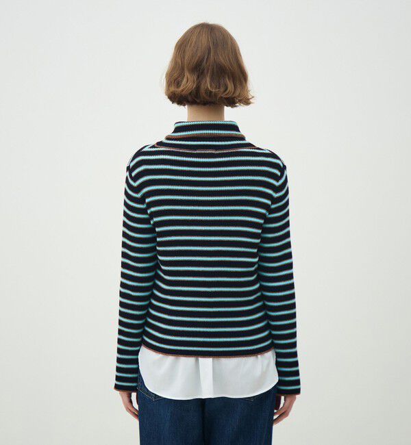 MACPHEE「コットンリブ ジップアップカーディガン」|カーディガン|