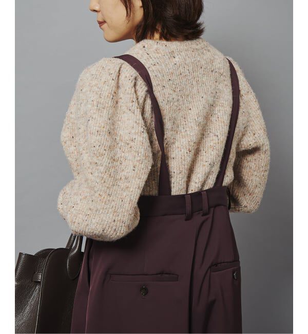  「PUFF SLEEVE メランジニットプルオーバー」|ニット・セーター|