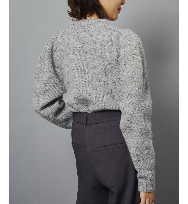  「PUFF SLEEVE メランジニットプルオーバー」|ニット・セーター|