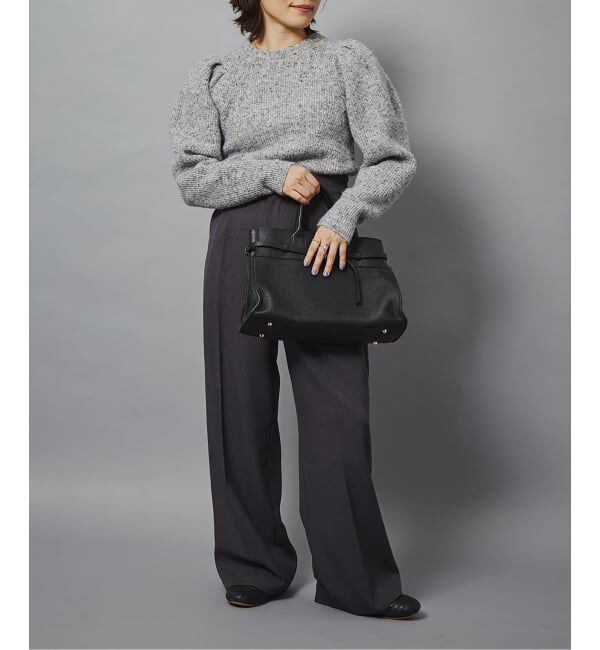  「PUFF SLEEVE メランジニットプルオーバー」|ニット・セーター|