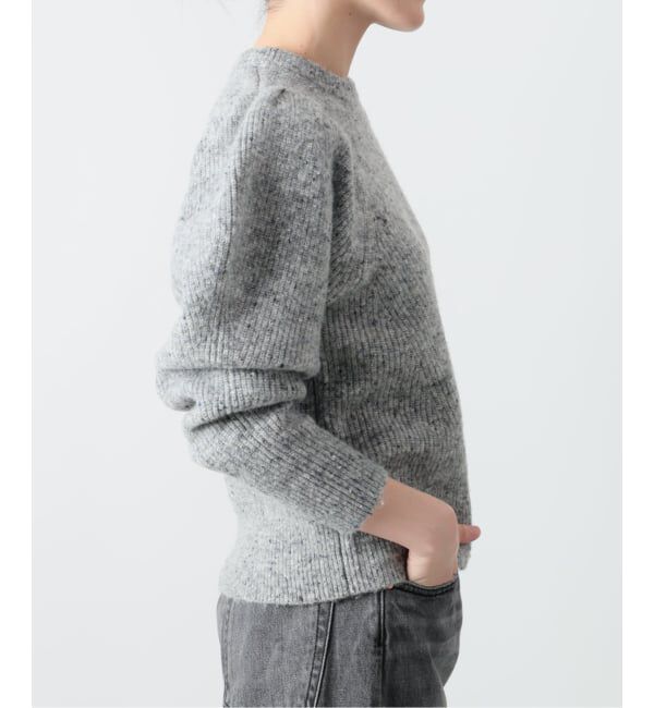  「PUFF SLEEVE メランジニットプルオーバー」|ニット・セーター|