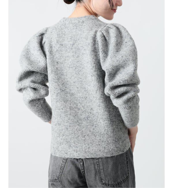  「PUFF SLEEVE メランジニットプルオーバー」|ニット・セーター|