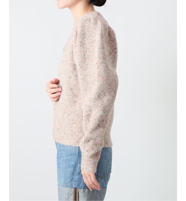  「PUFF SLEEVE メランジニットプルオーバー」|ニット・セーター|