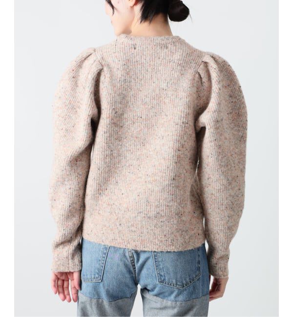  「PUFF SLEEVE メランジニットプルオーバー」|ニット・セーター|