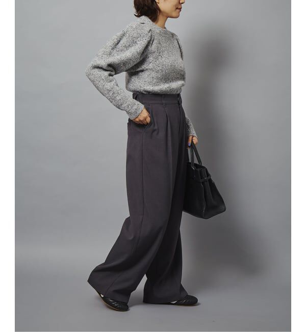  「PUFF SLEEVE メランジニットプルオーバー」|ニット・セーター|