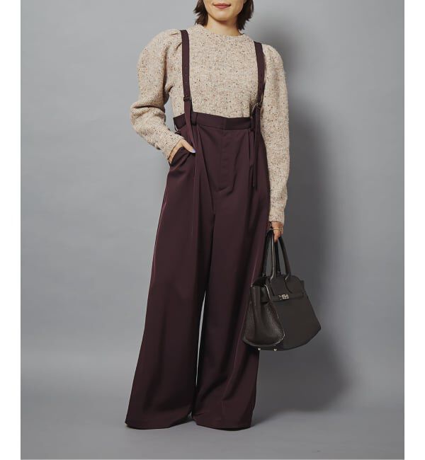  「PUFF SLEEVE メランジニットプルオーバー」|ニット・セーター|