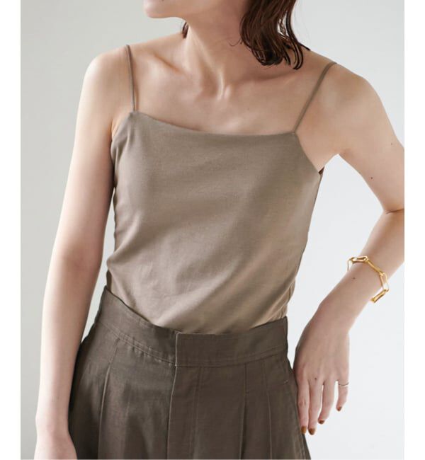 EMILYWEEK「《追加3》オーガニックコットン混 ストレッチブラキャミソール（グレー）」|インナー|グレー