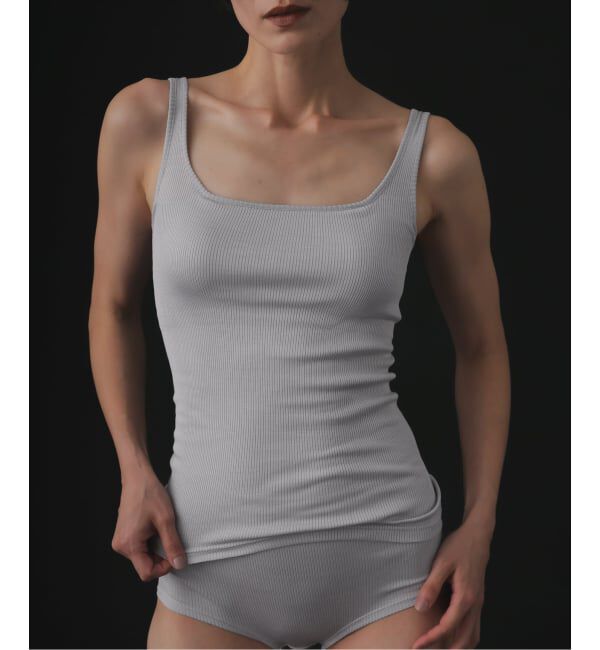 EMILYWEEK「シルクテレコリブブラタンクトップ」|インナー|ブルー A