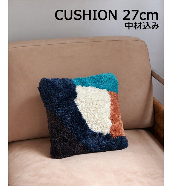 journal standard Furniture「PICFAIR CUSHION 27cm角　ピクフェアクッション　中材込み」|クッション・クッションカバー|ネイビー
