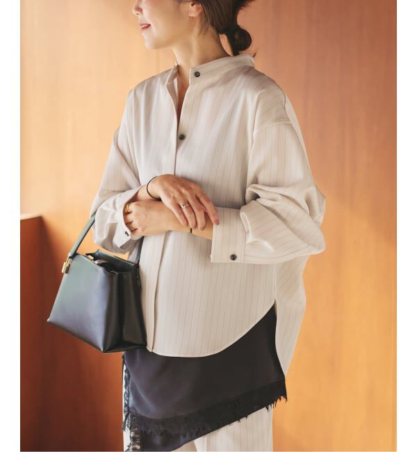 Plage「Pin stripeバンドカラーシャツ」|シャツ・ブラウス|