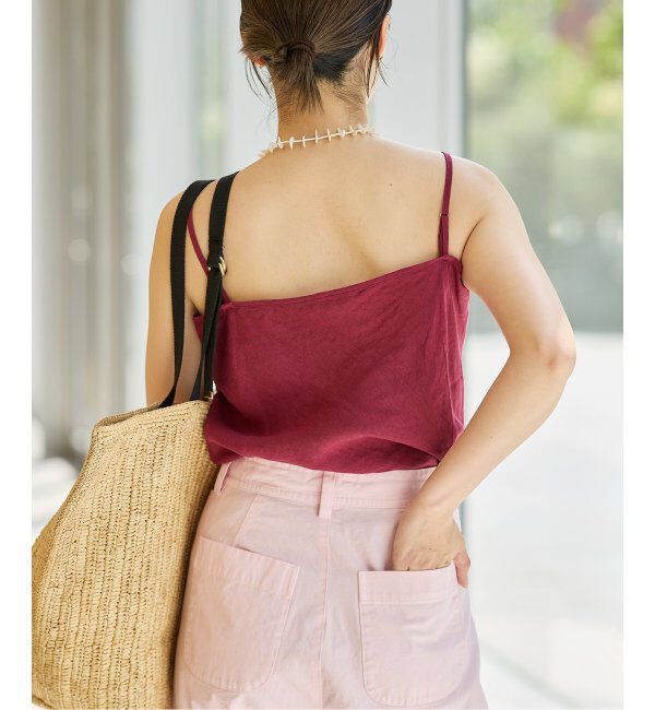 IENA LA BOUCLE「IENA LA BOUCLE リネンブロードバイヤスキャミソール」|キャミソール|