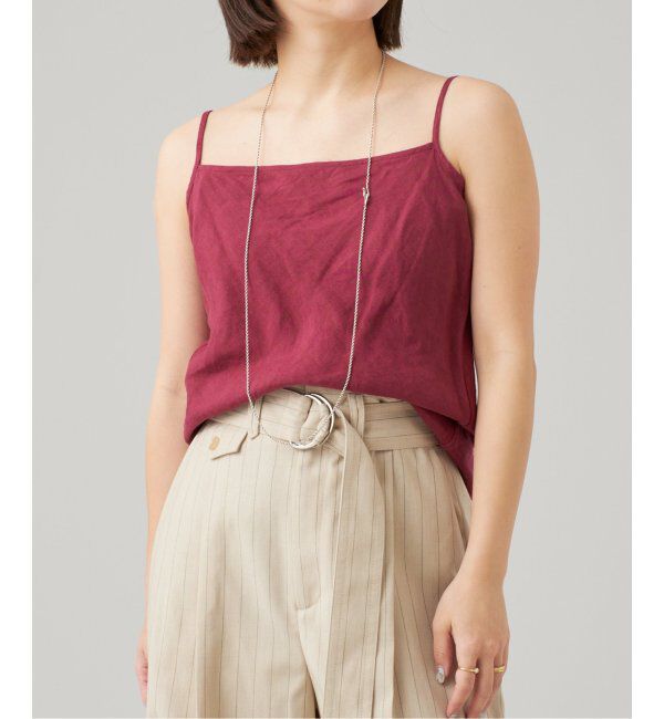 IENA LA BOUCLE「IENA LA BOUCLE リネンブロードバイヤスキャミソール」|キャミソール|