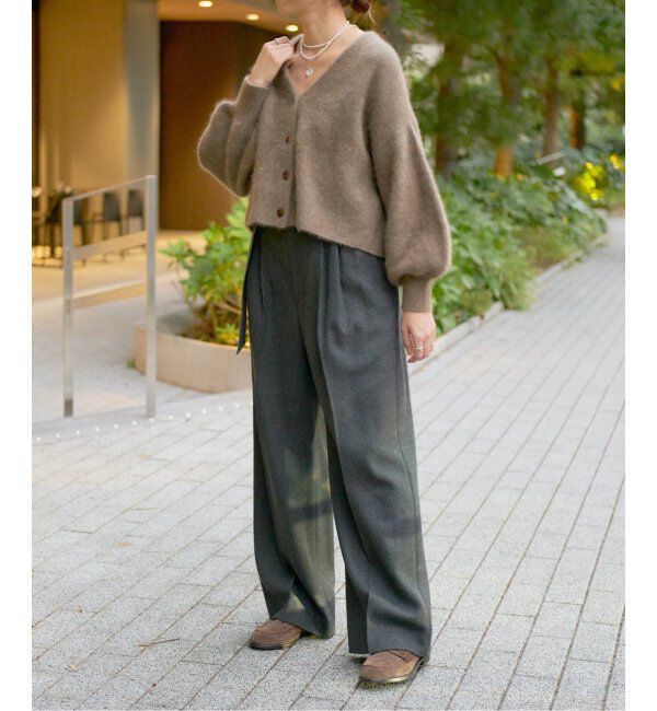 IENA LA BOUCLE「IENA LA BOUCLE ファーニットカーディガン」|カーディガン|