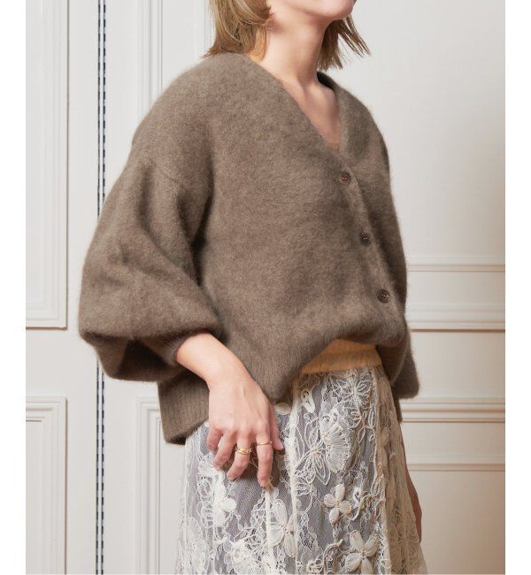 IENA LA BOUCLE「IENA LA BOUCLE ファーニットカーディガン」|カーディガン|