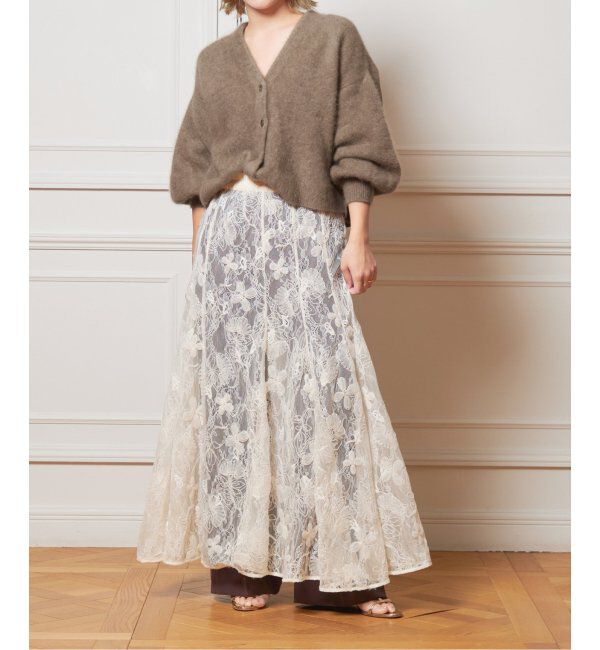 IENA LA BOUCLE「IENA LA BOUCLE ファーニットカーディガン」|カーディガン|