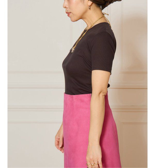 IENA LA BOUCLE「IENA LA BOUCLE ライトリブハーフスリーブプルオーバー」|Tシャツ・カットソー|