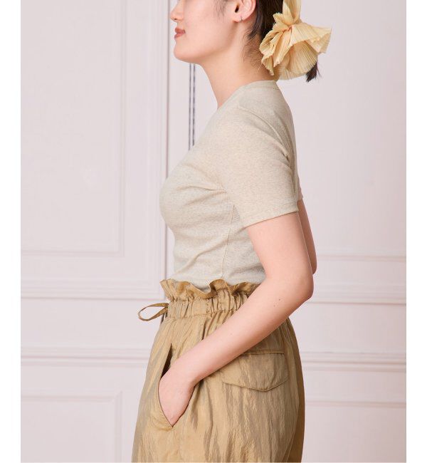 IENA LA BOUCLE「IENA LA BOUCLE ライトリブハーフスリーブプルオーバー」|Tシャツ・カットソー|