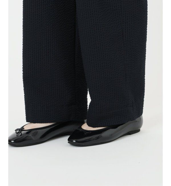 IENA「BLACK シアサッカーパンツ」|スラックス|