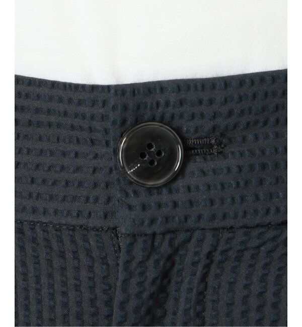 IENA「BLACK シアサッカーパンツ」|スラックス|