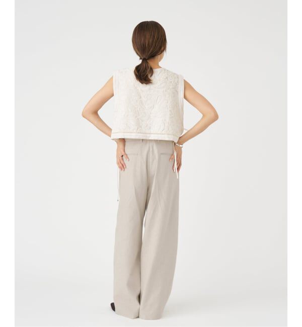 IENA「リネンコンサスペンダーワーカーズスラックス」|スラックス|