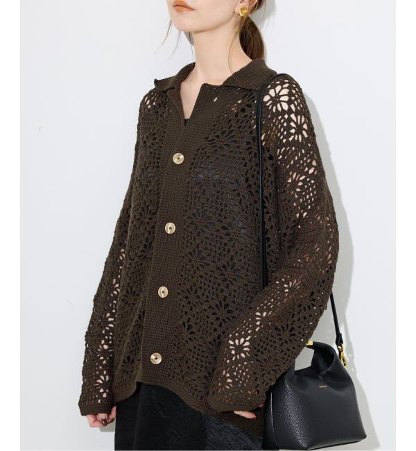 SLOBE IENA「LOGAN/ローガン SLOBE別注 クロシェカーディガン」|カーディガン|