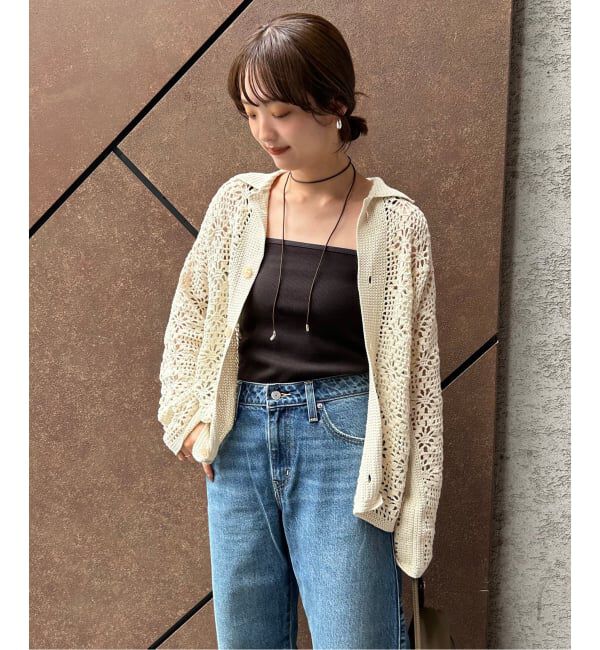 SLOBE IENA「LOGAN/ローガン SLOBE別注 クロシェカーディガン」|カーディガン|