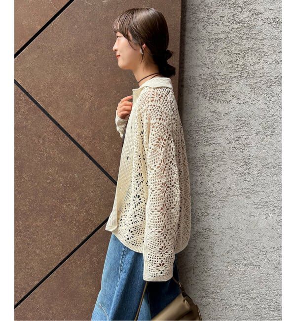 SLOBE IENA「LOGAN/ローガン SLOBE別注 クロシェカーディガン」|カーディガン|