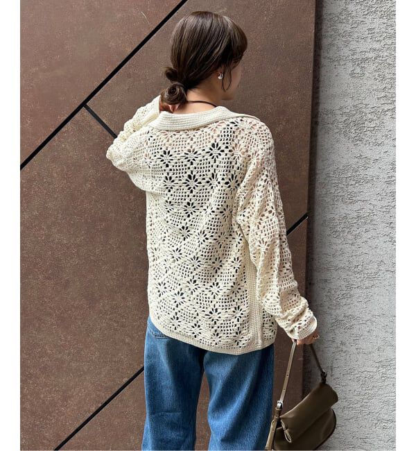 SLOBE IENA「LOGAN/ローガン SLOBE別注 クロシェカーディガン」|カーディガン|