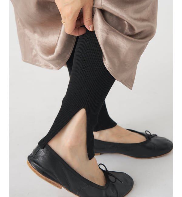 IENA「RIBレギンス」|レギンス・スパッツ|ブラック