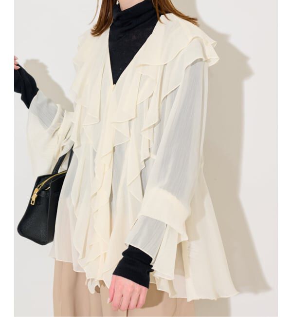 SLOBE IENA「フリルフリルブラウス」|シャツ・ブラウス|ナチュラル