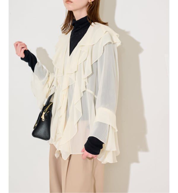 SLOBE IENA「フリルフリルブラウス」|シャツ・ブラウス|