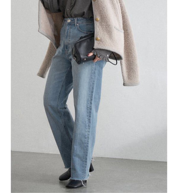 IENA「YANUK/ヤヌーク 別注 LEA デニムパンツ」|デニム|ネイビー B