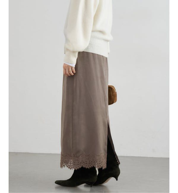 IENA「サテンレーススカート」|スカート|