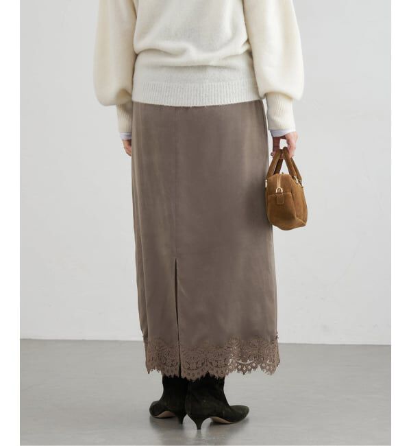 IENA「サテンレーススカート」|スカート|