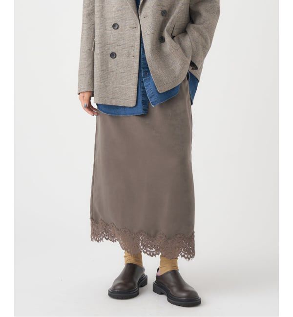 IENA「サテンレーススカート」|スカート|