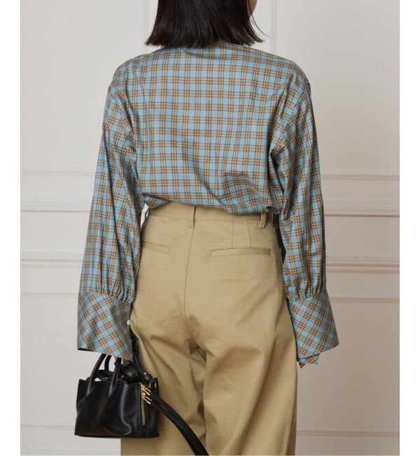 IENA LA BOUCLE「IENA LA BOUCLE コットンフロンタブルボウタイブラウス」|シャツ・ブラウス|