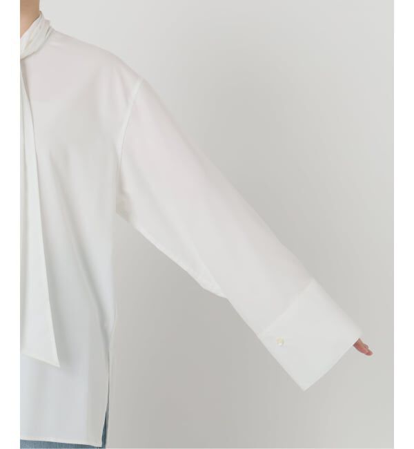 IENA LA BOUCLE「IENA LA BOUCLE コットンフロンタブルボウタイブラウス」|シャツ・ブラウス|