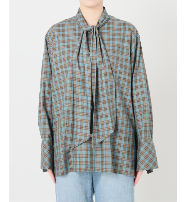 IENA LA BOUCLE「IENA LA BOUCLE コットンフロンタブルボウタイブラウス」|シャツ・ブラウス|