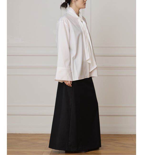 IENA LA BOUCLE「IENA LA BOUCLE コットンフロンタブルボウタイブラウス」|シャツ・ブラウス|