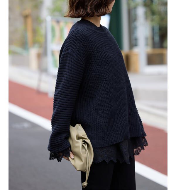 SLOBE IENA「バルキーコットンプルオーバー」|ニット・セーター|