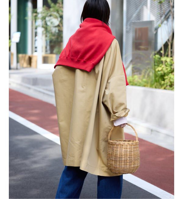 SLOBE IENA「《ネイビーのみWEB限定/予約》ドルマンスリーブコート」|ステンカラーコート|