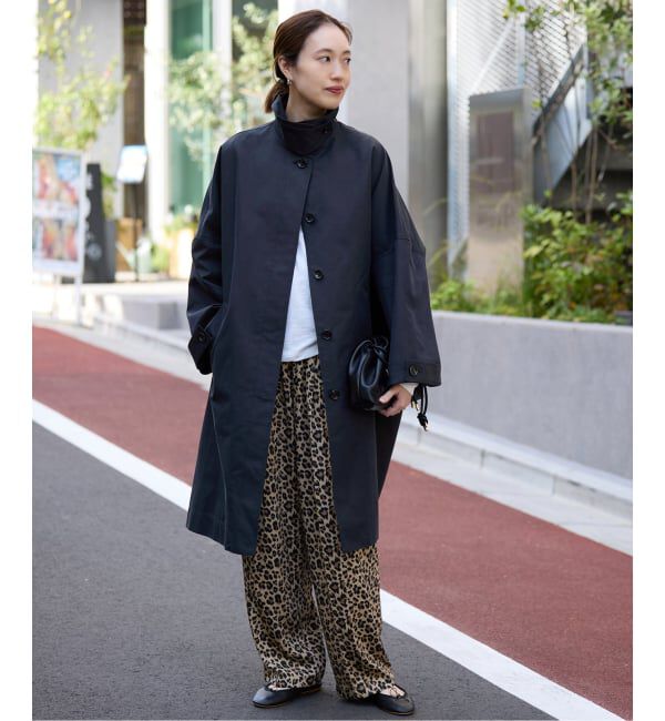 SLOBE IENA「《ネイビーのみWEB限定/予約》ドルマンスリーブコート」|ステンカラーコート|