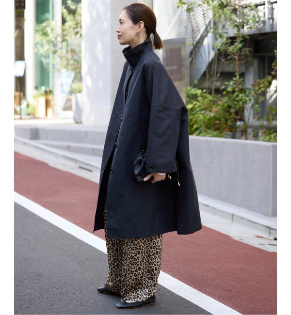 SLOBE IENA「《ネイビーのみWEB限定/予約》ドルマンスリーブコート」|ステンカラーコート|