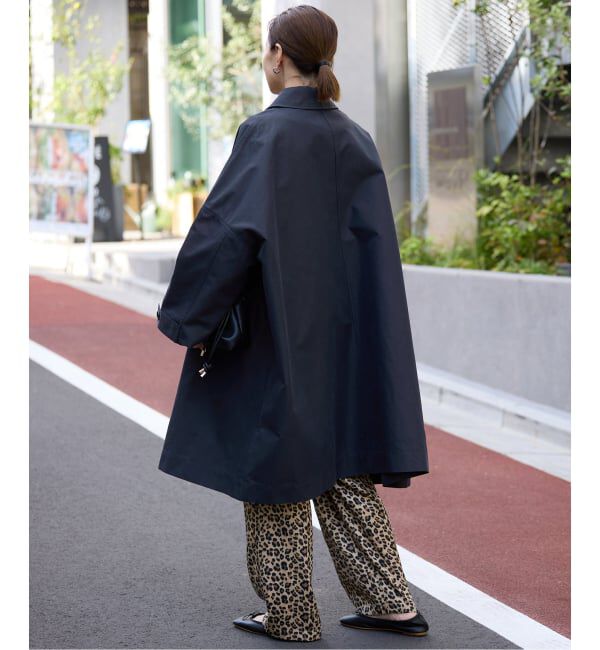 SLOBE IENA「《ネイビーのみWEB限定/予約》ドルマンスリーブコート」|ステンカラーコート|