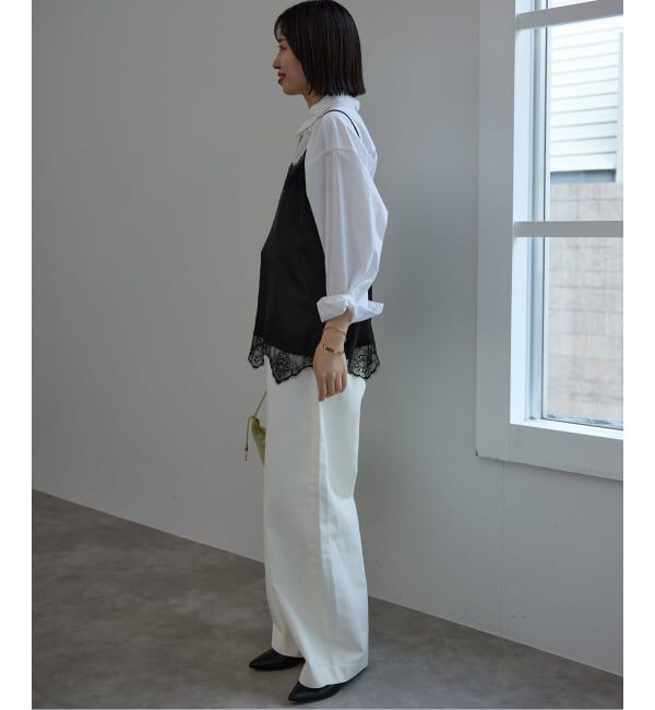 SLOBE IENA「《追加》サテンレースキャミソール」|キャミソール|