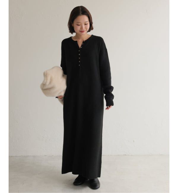 SLOBE IENA「エアリーヘンリーニットワンピース」|ワンピース|