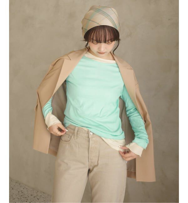 SLOBE IENA「《追加》miller SLOBE別注 SHEER RIB クルーネック」|Tシャツ・カットソー|