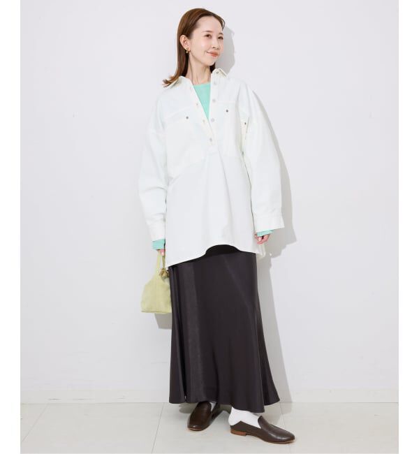 SLOBE IENA「《追加》miller SLOBE別注 SHEER RIB クルーネック」|Tシャツ・カットソー|