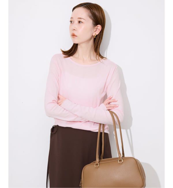 SLOBE IENA「《追加》miller SLOBE別注 SHEER RIB クルーネック」|Tシャツ・カットソー|