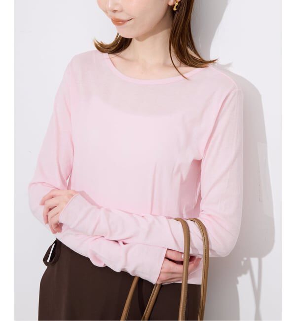 SLOBE IENA「《追加》miller SLOBE別注 SHEER RIB クルーネック」|Tシャツ・カットソー|